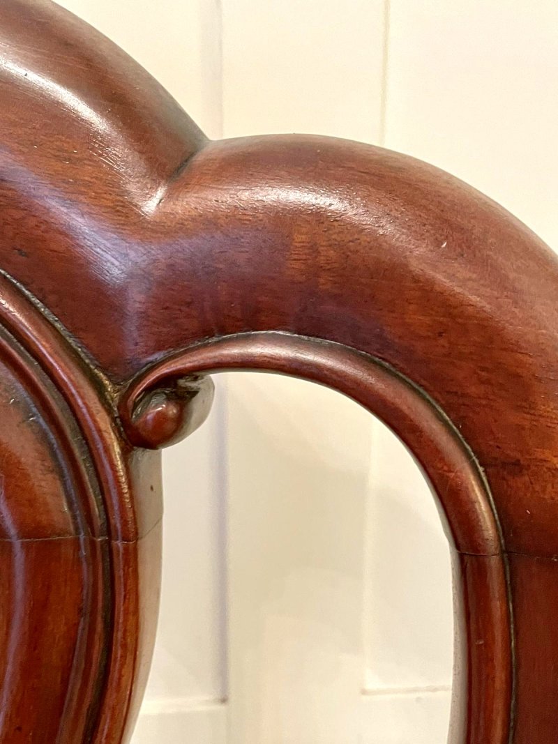 Antique Set of Six Victorian Quality Mahogany Dining Chairs - Image 8